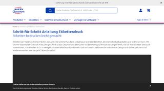 
                            8. Anleitung Etiketten bedrucken | Avery Zweckform