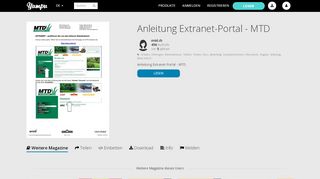 
                            5. Anleitung Extranet-Portal - MTD - Yumpu