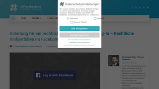 
                            7. Anleitung für ein rechtlich sicheres Facebook Log-in – Rechtliche ...