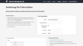 
                            2. Anleitung für Fahrschüler - fahrstundenplaner.de