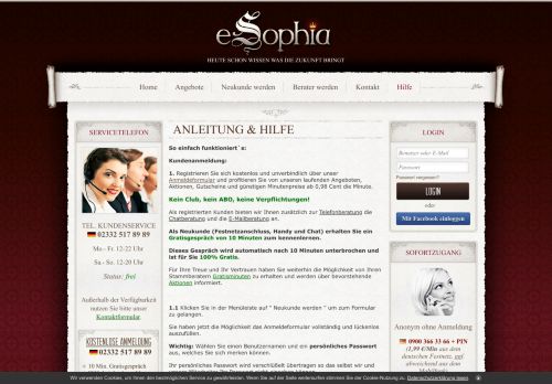 
                            9. Anleitung & Hilfe bei Ihrem Esoterik Portal - eSophia