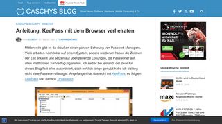 
                            3. Anleitung: KeePass mit dem Browser verheiraten - Caschys Blog