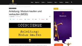 
                            8. Anleitung: Modum kaufen und verkaufen (MOD) | Coincierge.de