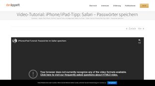 
                            1. Anleitung: Passwörter auf iPhone/iPad im Safari speichern - Jens Appelt