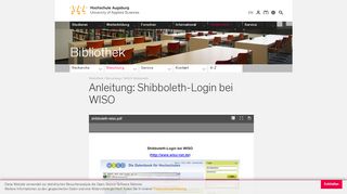 
                            1. Anleitung: Shibboleth-Login bei WISO - Hochschule Augsburg