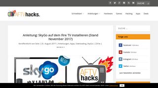 
                            12. Anleitung: SkyGo auf dem Fire TV installieren (Stand November 2017)