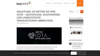 
                            10. Anleitung: So retten Sie Ihre IOTA! - Gestohlene, ausstehende und ...