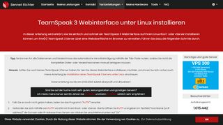 
                            11. Anleitung: TeamSpeak 3 Webinterface unter Linux installieren ...