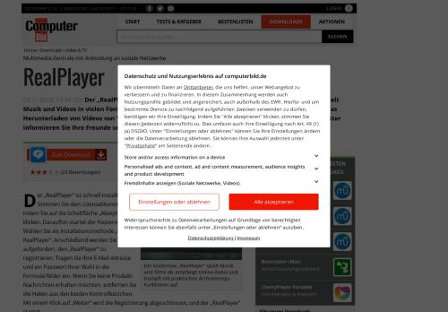 
                            6. Anleitung und Tipps zum RealPlayer - COMPUTER BILD