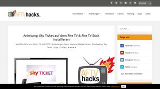 
                            5. Anleitung: Wie man auf dem Fire TV Sky Ticket installiert - aftvhacks.de