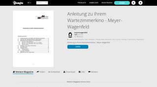 
                            8. Anleitung zu Ihrem Wartezimmerkino - Meyer-Wagenfeld - Yumpu