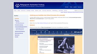 
                            6. Anleitung zum Online-Formular - Pädagogische Hochschule Freiburg