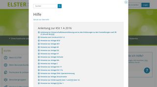 
                            8. Anleitung zur KSt 1 A 2016 - Elster