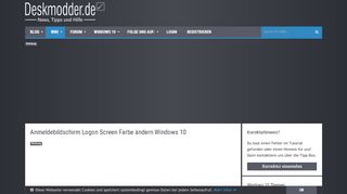 
                            2. Anmeldebildschirm Logon Screen Farbe ändern Windows 10 ...