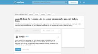 
                            8. Anmeldedaten für vodafone seite vergessen wo man router passwort ...