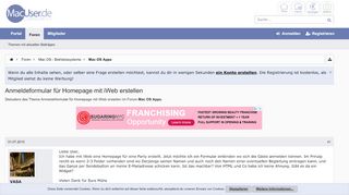 
                            8. Anmeldeformular für Homepage mit iWeb erstellen | MacUser.de Community