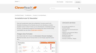 
                            3. Anmeldeformular für Newsletter – CleverReach® Support