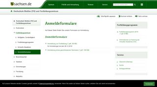 
                            6. Anmeldeformulare - Hochschule Meißen - Sachsen.de