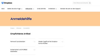 
                            3. Anmeldehilfe – Dropbox-Hilfe