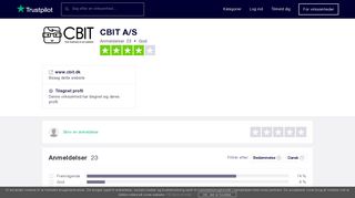 
                            12. Anmeldelser af CBIT A/S | Læs kundernes anmeldelser af www.cbit.dk