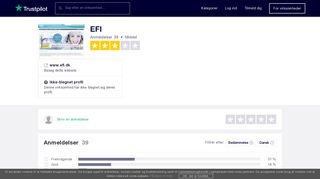 
                            12. Anmeldelser af EFI | Læs kundernes anmeldelser af www.efi.dk