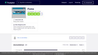
                            6. Anmeldelser af Fomo | Læs kundernes anmeldelser af www.fomo.dk