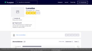 
                            8. Anmeldelser af Lanadas | Læs kundernes anmeldelser af lanadas.dk