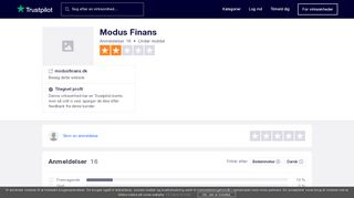 
                            4. Anmeldelser af Modus Finans | Læs kundernes anmeldelser af ...