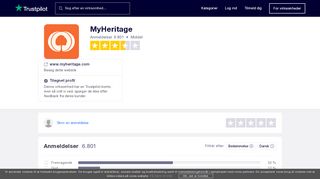 
                            5. Anmeldelser af MyHeritage | Læs kundernes anmeldelser af www ...