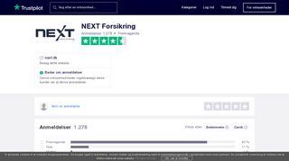 
                            5. Anmeldelser af NEXT Forsikring | Læs kundernes anmeldelser af next.dk