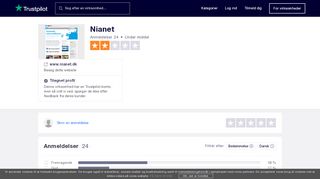 
                            9. Anmeldelser af Nianet | Læs kundernes anmeldelser af www.nianet.dk