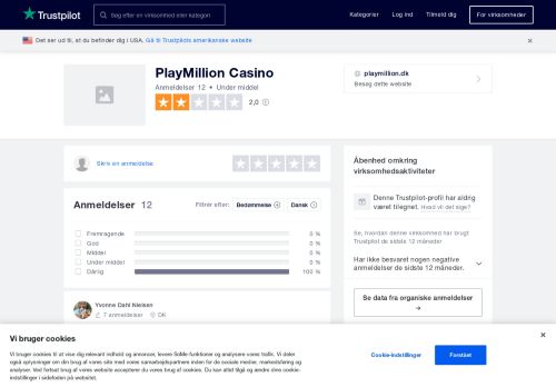 
                            7. Anmeldelser af PlayMillion Casino | Læs kundernes anmeldelser af ...