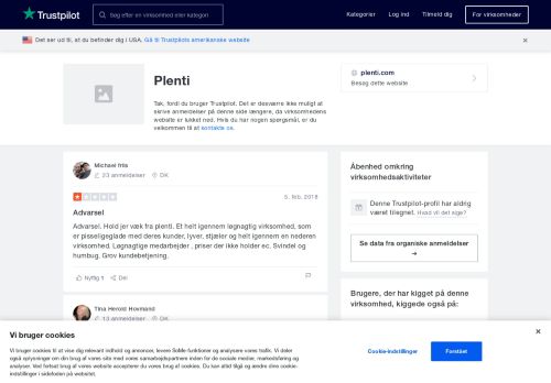 
                            8. Anmeldelser af Plenti | Læs kundernes anmeldelser af plenti.com