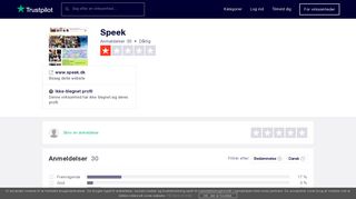 
                            1. Anmeldelser af Speek | Læs kundernes anmeldelser af www.speek.dk
