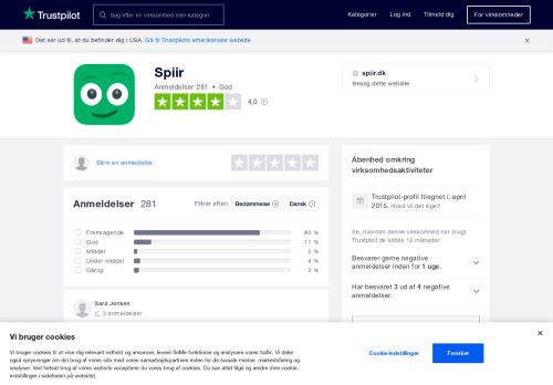 
                            5. Anmeldelser af Spiir | Læs kundernes anmeldelser af spiir.dk - Trustpilot