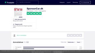 
                            2. Anmeldelser af SponsorCar.dk | Læs kundernes anmeldelser af ...