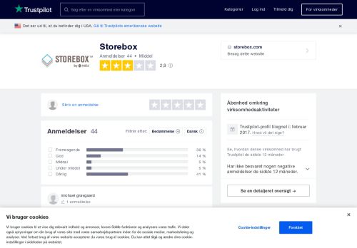 
                            8. Anmeldelser af Storebox | Læs kundernes anmeldelser af storebox.com