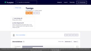 
                            9. Anmeldelser af Tamigo | Læs kundernes anmeldelser af www ...
