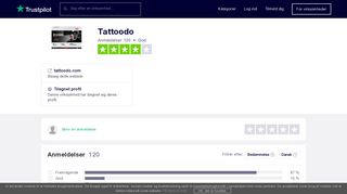 
                            4. Anmeldelser af Tattoodo | Læs kundernes anmeldelser af tattoodo.com