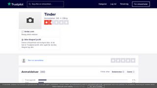 
                            8. Anmeldelser af Tinder | Læs kundernes anmeldelser af tinder.com