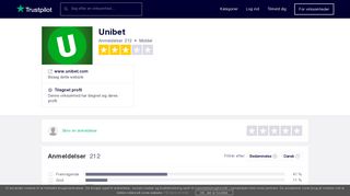 
                            9. Anmeldelser af Unibet | Læs kundernes anmeldelser af www.unibet.com