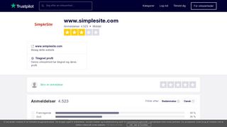 
                            11. Anmeldelser af www.simplesite.com | Læs kundernes anmeldelser af ...