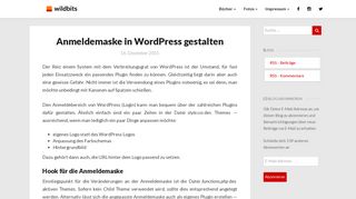 
                            7. Anmeldemaske in WordPress gestalten - Jenseits des täglichen ...