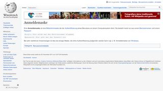 
                            2. Anmeldemaske – Wikipedia