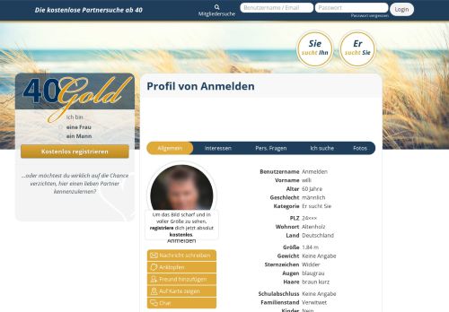 Anmelden - 40 Gold