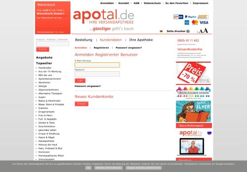 
                            2. Anmelden - Apotal.de