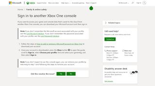 
                            2. Anmelden bei einer anderen Xbox One Konsole - Xbox Support