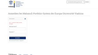 
                            9. Anmelden bei Mahara E-Portfolio-System der Europa-Universität ...