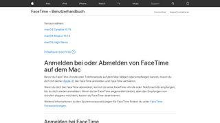 
                            2. Anmelden bei oder Abmelden von FaceTime auf dem Mac - Apple ...