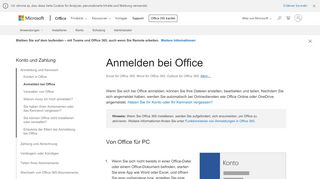 
                            3. Anmelden bei Office - Office-Support